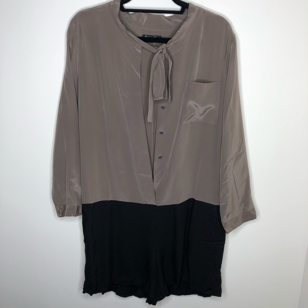 Madewell Broadway & Broome Silk Short Romper Large